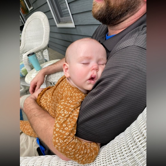 Cozy Brown Floral Footie - Picture 2 of 6